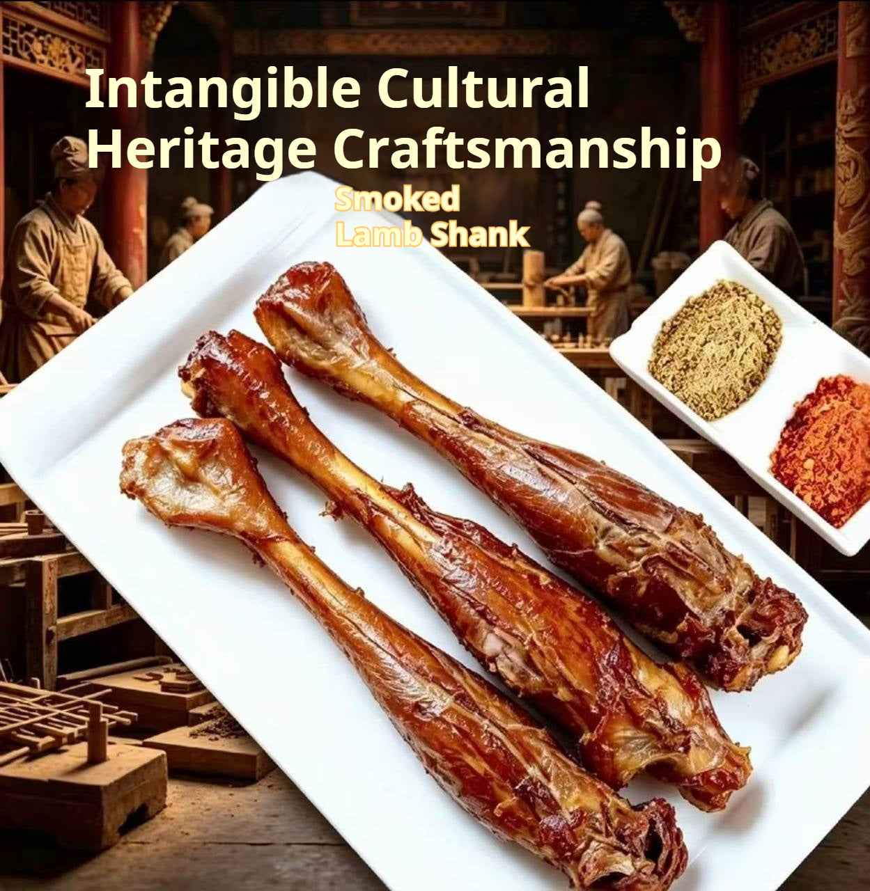 Traditional Smoked Lamb Shank from Inner Mongolia, Crafted with Intangible Cultural Heritage Techniques